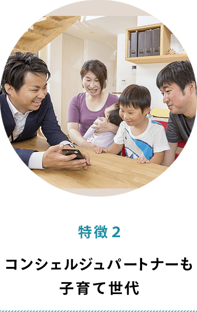 特徴2 コンシェルジュパートナーも子育て世代
